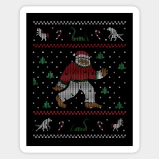 Funny Bigfoot Ugly Christmas Sweater Sasquatch Sticker